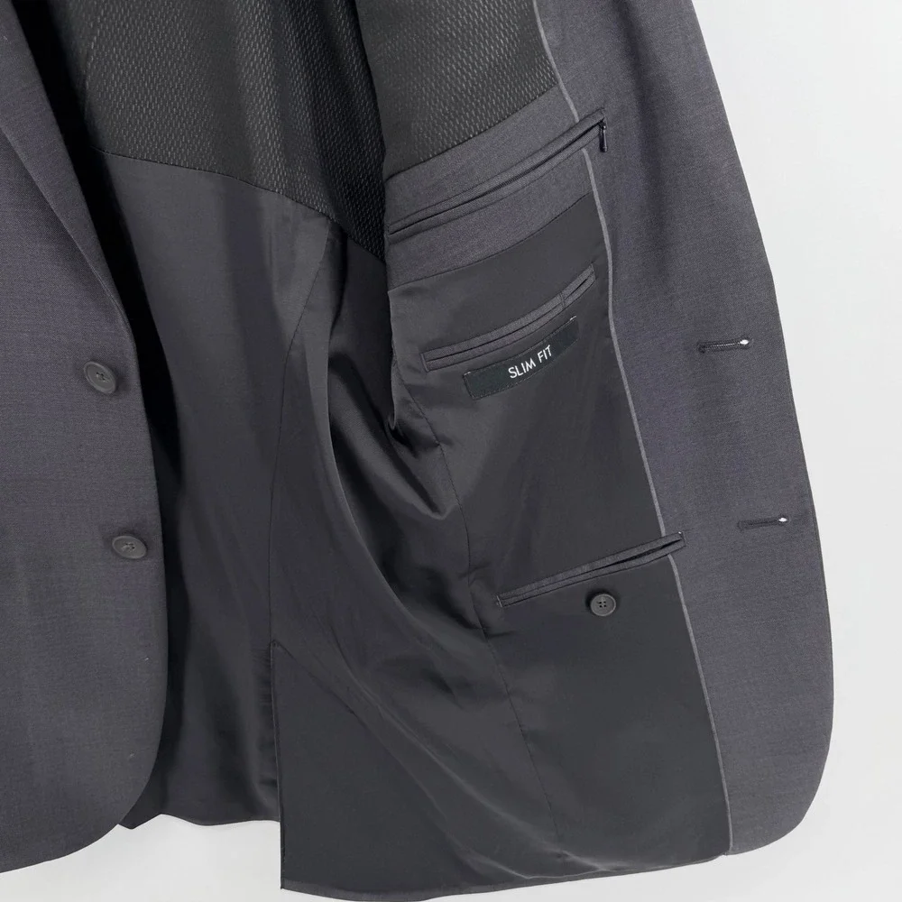 Jos. A. Bank Traveler Travel Tech Slim Fit Blazer 38R Charcoal Gray Wool Blend